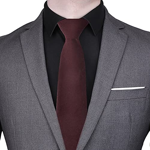 Pacgoth Ties For Men, Men’s Solid Necktie, Cotton Skinny Ties For Men, Slim Men’s Neckties For Wedding Party Daily #TOP6