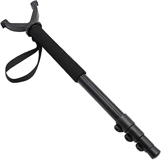 igoo Rifle Shooting Rest Monopod with V Yoke Bracket,V Shaped Gun Rack Hunting Shooting Stick, Aluminum Construction 21"-56" - Higoo
