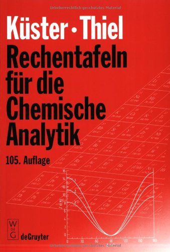 Rechentafeln für die Chemische Analytik. Rechentafeln für die Chemische Analytik.