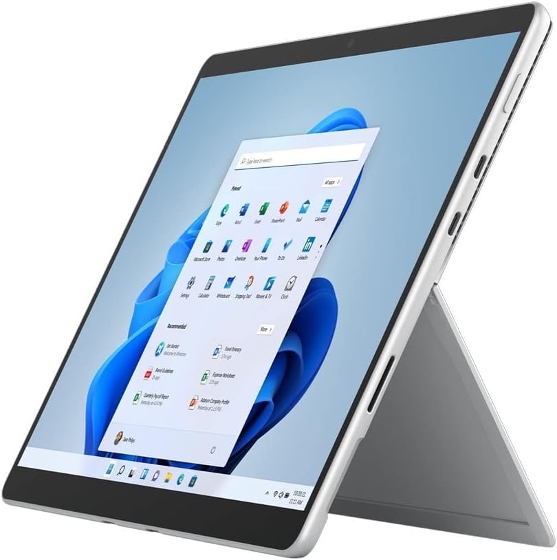 Microsoft Surface Pro 8 13Zoll - 256GB SSD - Intel Core i5-1145G7 bis zu 4,4GHz 8MB Cache - 16GB RAM - Windows 11 Pro - LTE/4G - Platin (2021) (Generalüberholt)