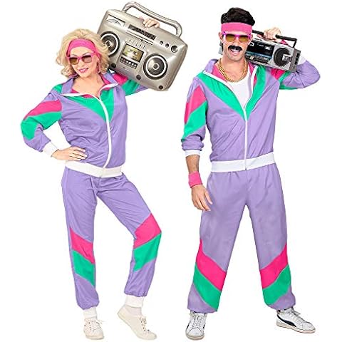 WIDMANN Adult’s 80s Tracksuit Costume Cover