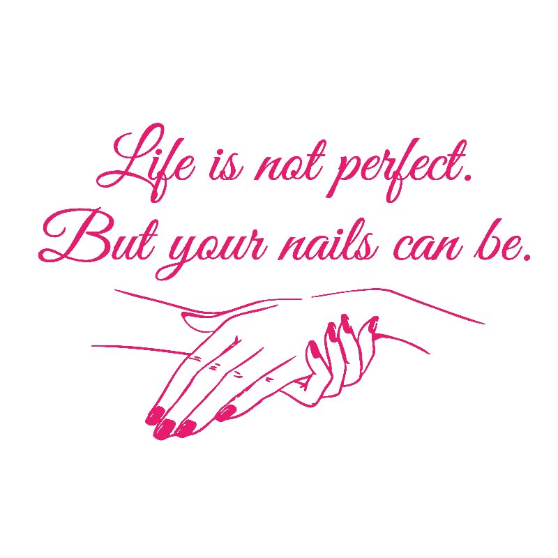 GADGETS WRAP Wall Decal Vinyl Sticker Nail Salon Quote Nails Pink for Office Home Wall Decoration-image-21