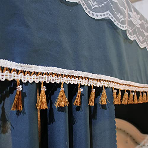 Cortinas de cama con dosel de princesa para cama tamaño queen, elegantes cortinas de 4 postes de esquina para decoración de dormitorio de niñas (amarillo sólido)