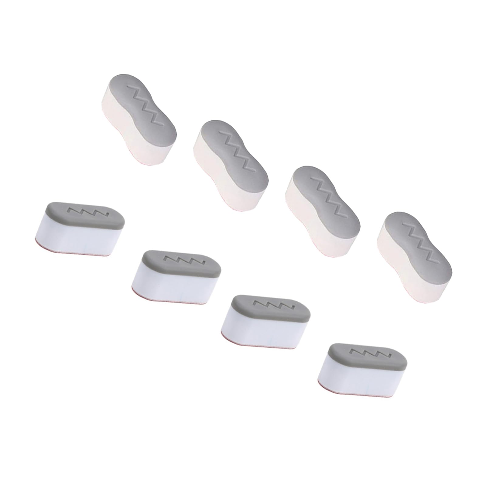 TFAOYS Oval Toilet Seat Bumper Pads Gray 8 Pack ABS Adhesive Pads for Easy Toilet Lid Spacer Replacement in Restroom Upkeep Tasks and Care