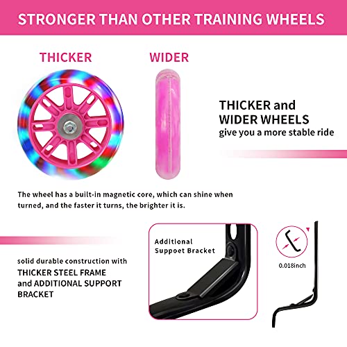 image for HAWENS Bike Training Wheels Mute Flash Wheels with Adjustable Bicycle 