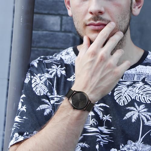 Image of BUREI Men's Wrist Watch, Analog Stainless Steel Dress Waterproof Quartz Watch for Men with Japanese Movement,Refined Gifts for Men, Boyfriend, Husband, Dad