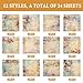 24 Blatt Scrapbooking-Papierblöcke, 12 Designs, Blumenmuster, dekorative Papiere, Kartenblock für Scrapbook-Zubehör, Blumen-Scrapbook, Bastelpapier für Kartenherstellung, DIY-Dekoration (B)