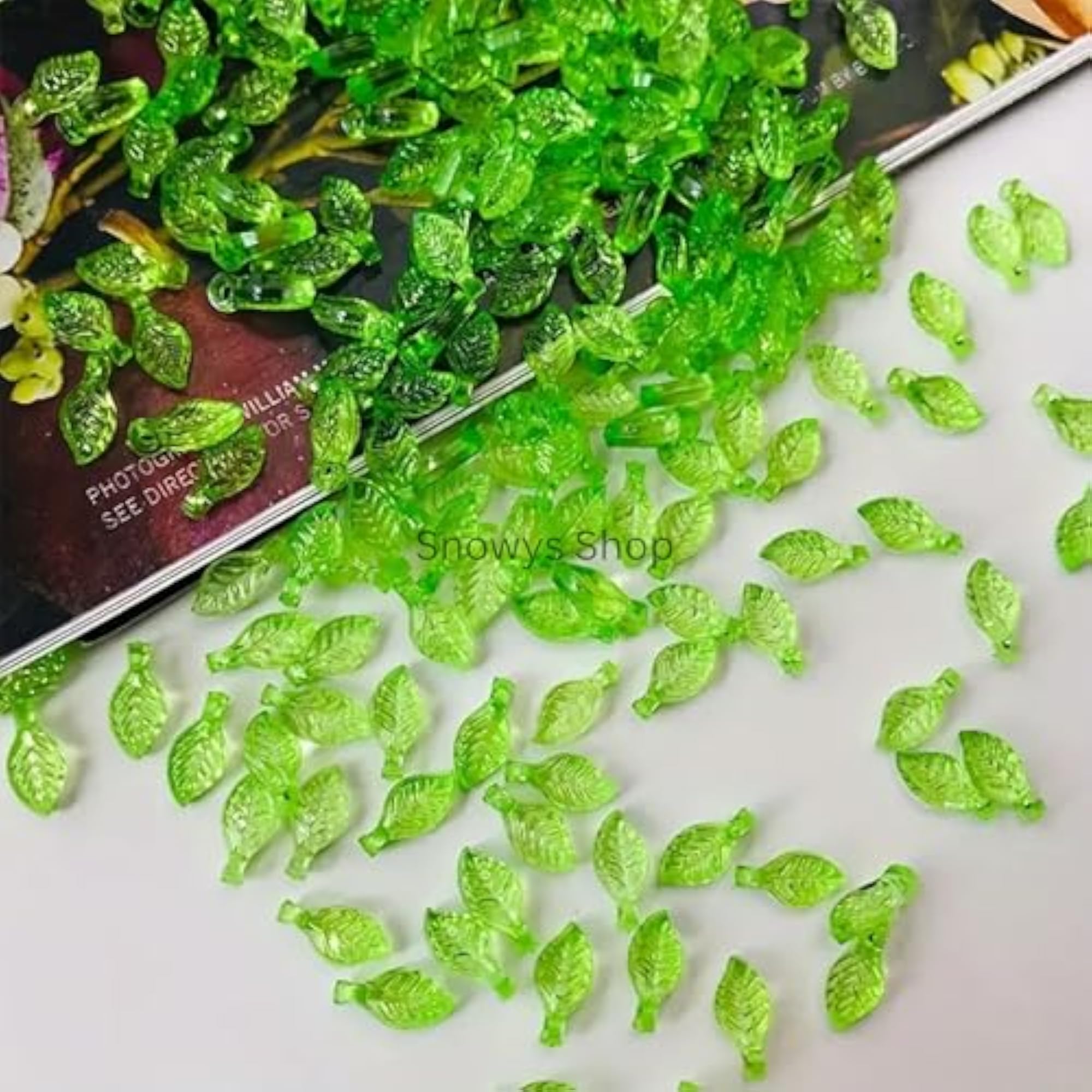50 Pieces Frosted Leaf Pendant Charms, DIY Jewelry Making