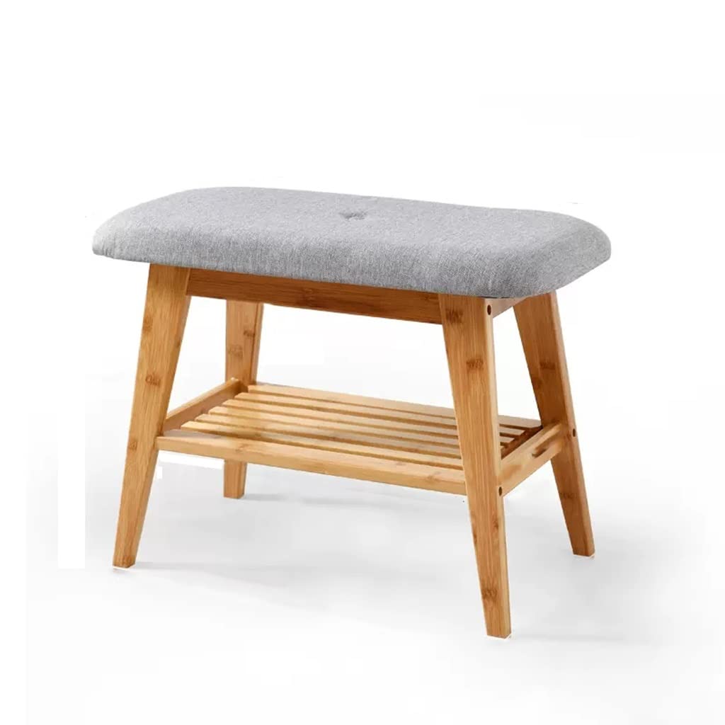 Banc à chaussures confortable et petit repose-pieds ottoman d'entrée