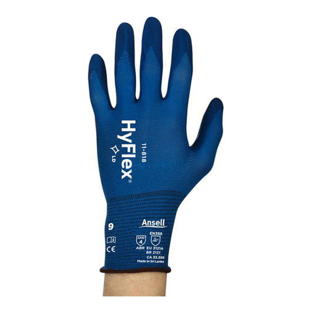 Hemlet Ansell Healthcare 111713 Series 11-818 HyFlex Light Nitrile Duty