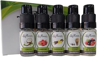 BIG FLAVOR | Aroma Cocco,Lampone,Vaniglia,Crema Caffè,Frutti di Bosco - Aromi Alimentari per Pasticceria Dolci da Forno...