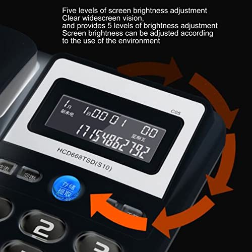 Téléphone filaire à gros boutons LCD réglable fixe pour senior - 7