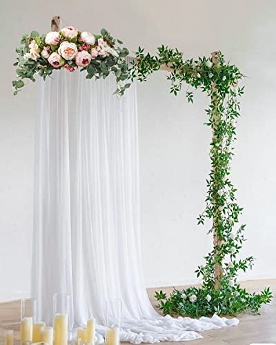 Lmeison Wedding Arch Flowers, 30 Inch Rustic Artificial Floral Swag For Lintel, Arbor And Ceremony, Green Leaves Rose Peony Door Wreath Reception Backdrop Home Decoration, Champagne #TOP5