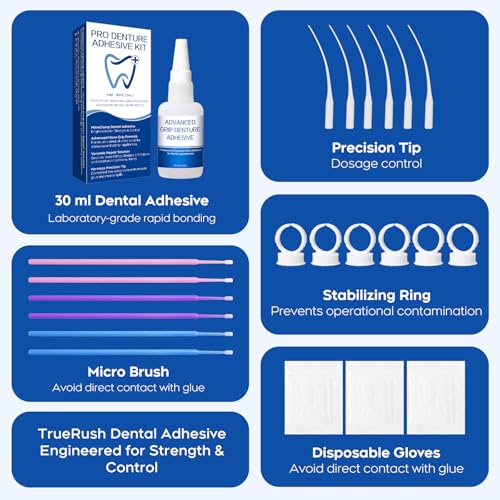 Dental Lab Instant Bonding Glue for Dentures & Lab Tools – Fast-Setting in 15–60 Sec | Denture Crack Repair & Gap Filling | Controlled Gel Formula | 1oz Alternate view