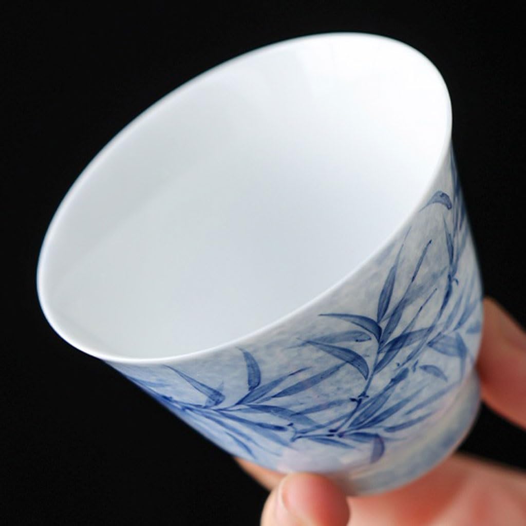 Filiżanka do herbaty, pojedyncza filiżanka, ręcznie malowana filiżanka do herbaty, ceramiczna filiżanka hosta, biała porcelana, ceramiczny zestaw do herbaty, prosty zestaw do herbaty w stylu