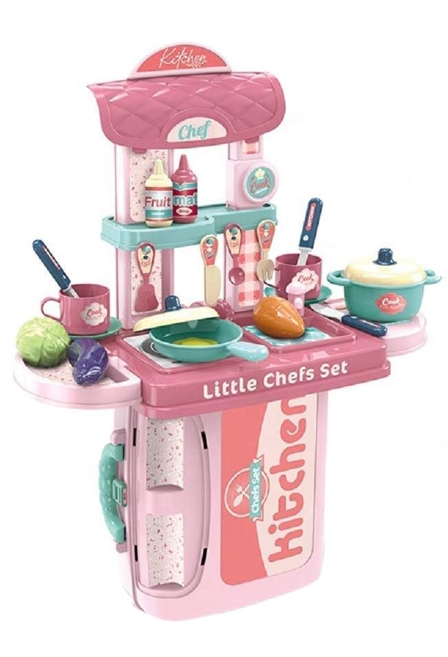 REAVIAN® 3 in 1 Kitchen Cooking Pretend Play Set Suitcase Toy, Gift for Boys Girls 3-8 Years Old Kids Great Gift (B08T7NCD8H) Amazon Price History, Amazon Price Tracker