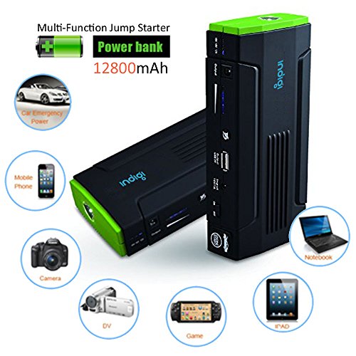 Indigi 12800mAh Multi-Function Power Bank For iPhone iPad Laptop Camera Car Jump Start
