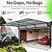 UnBugs Garage Screen Doors for 2 Car Garage - Fits Double Garage Doors up to 16 Feet Wide x 7 Feet Tall MAX - Pet & Kid Friendly, Self-Closing - Hands Free Magnet Closure Keeps Bugs Out & Breeze in