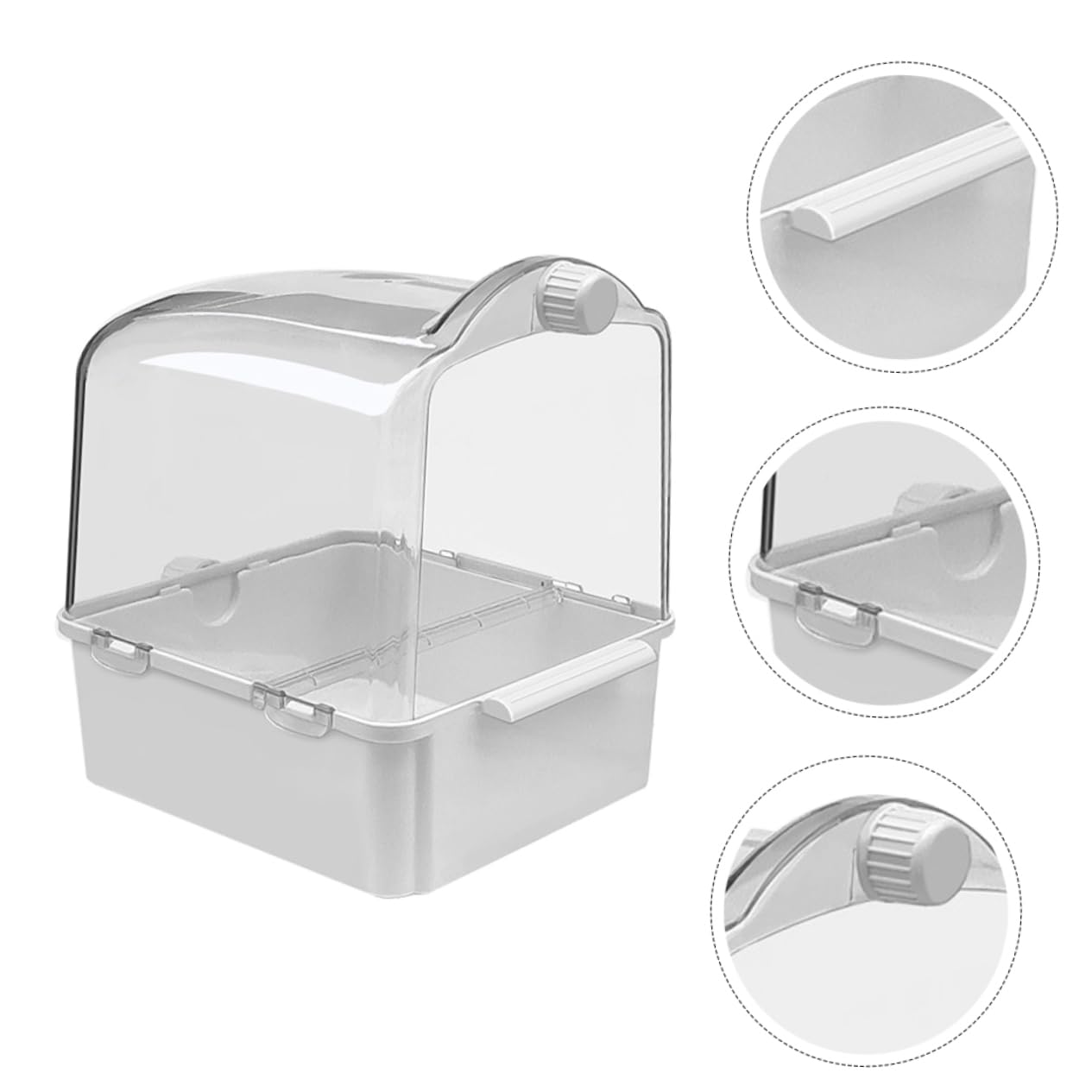 Bagnetto per Uccelli con Iniettore per Pappagalli e Cocorite per Bagni e Pulizia Forniture per Animali Domestici
