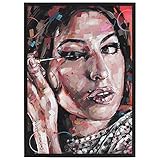 Amy Winehouse 02 Poster 29,7x42 cm (DIN A3) - gerahmt & 