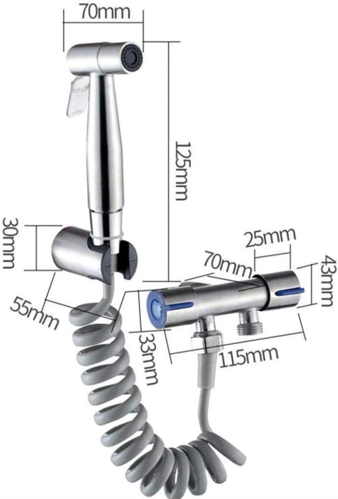 Handheld Toilet Spray Stainless Steel Douche Set for Cloth Diaper Baby - SUS304 Companion Wall Mounted