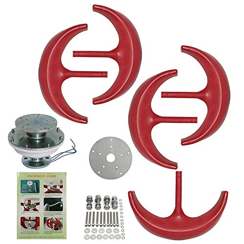 Lin Feng Xin Mu Cai Generator For Garden Roads 600W 12V/24V Wind Turbine Wind Generator Red Lantern Magnetic Suspension (Size : 24V)