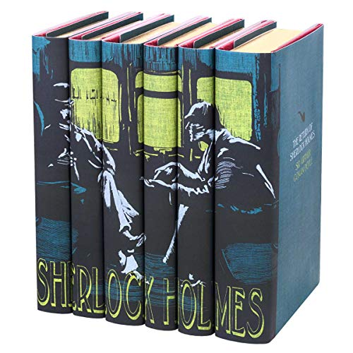 Juniper Books 6 Volume Sherlock Holmes Book Set in Custom Book Jackets - Holmes and Watson Edition