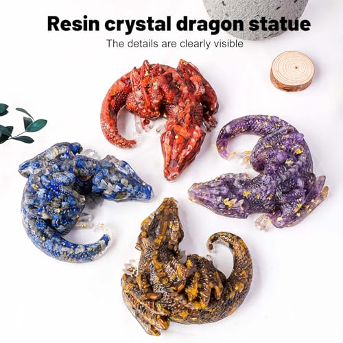 Estatua Dragón de Piedra Natural para Decoración de Mesa miniatura 4