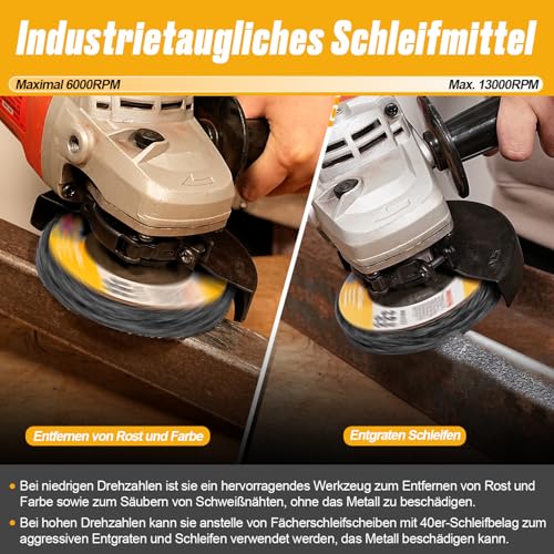 NuoDunco 115mm CSD Scheibe, 5 Stück schwarz Reinigungsscheiben Schleifscheiben, Nylon Flex Scheiben Entfernung Von Farben Rost für Winkelschleifer