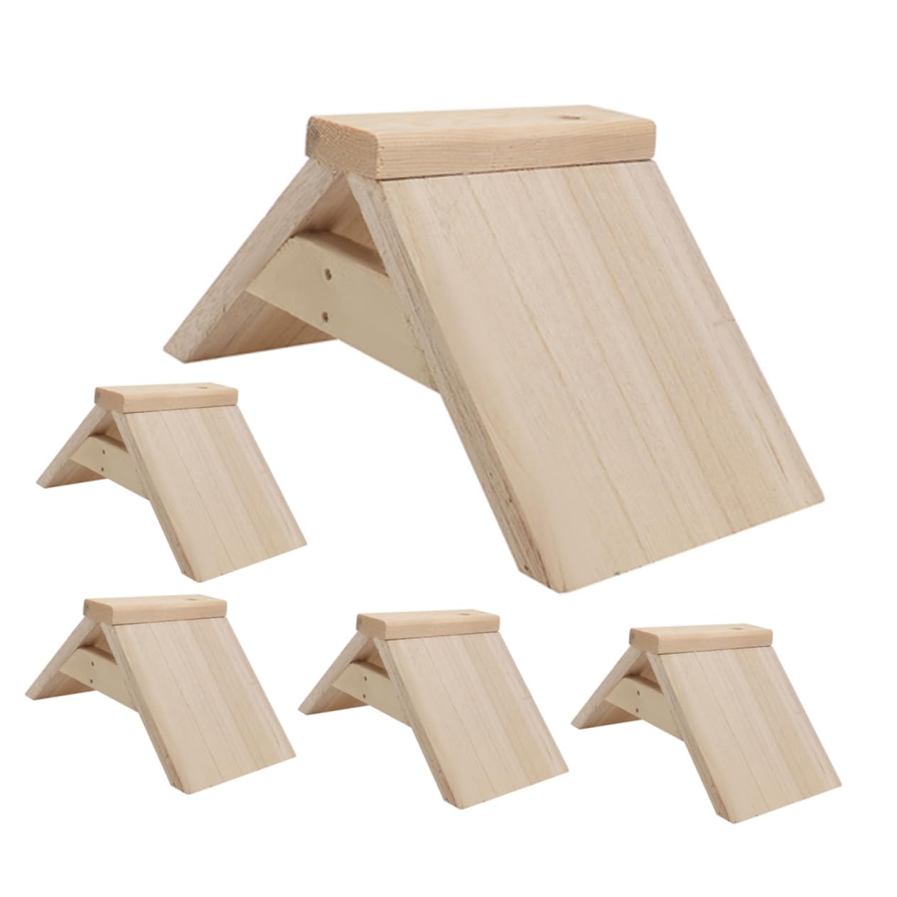 ibasenice Perchoir à Perroquet en Bois, Support à Picorer, Lot de 5, Kaki | Accessoire pour Cage à Perruche, Adapté aux Perroquets et Poules, Usage Intérieur, Pièce Démontable
