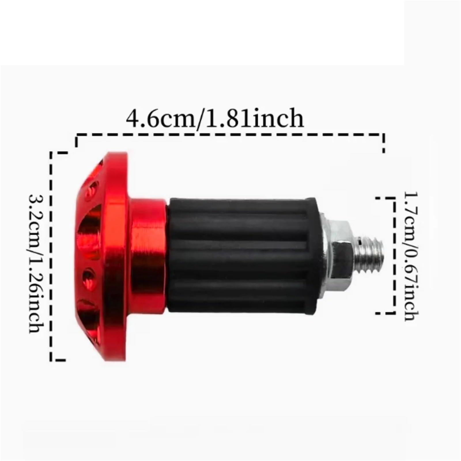 Motorradgriffe Für Scooter Dirt Bar Grip | 1 Paar CNC-Aluminium-Gummi-Lenkergriffe, rutschfeste Endkappen, 22 mm