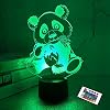 Panda cadeaus, 3D lamp Kids Nachtlampje met Afstandsbediening 16 Kleuren Leuke Panda Dier Patroon, Auto Veranderen met…