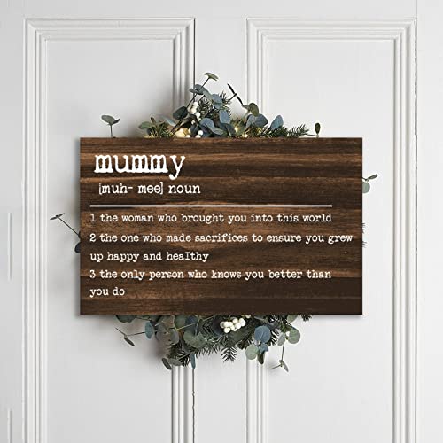 Plaque en bois Mummy Definition objet décoration murale salon - 5