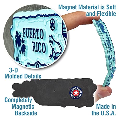 Imán decorativo pequeño de mapa de Puerto Rico miniatura 3