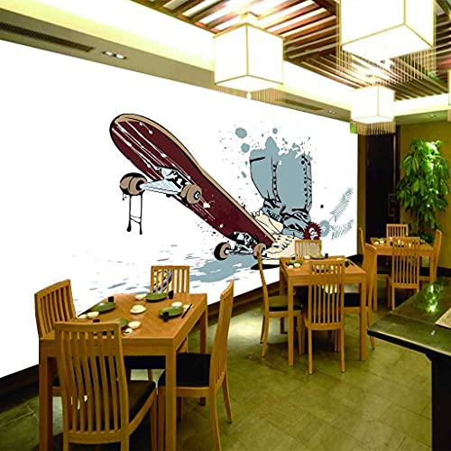 Toile Géante Poster Skateboard 3D en Matière Auto-adhésive Premium