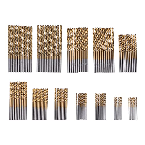 120Pcs Industrial Strength Carbide Tip Twist Drill Bit, High Speed Steel Hardened Metal Manual Hardware Tools Replacement for Stainless Steel, Cast Iron, Wood and Plastic