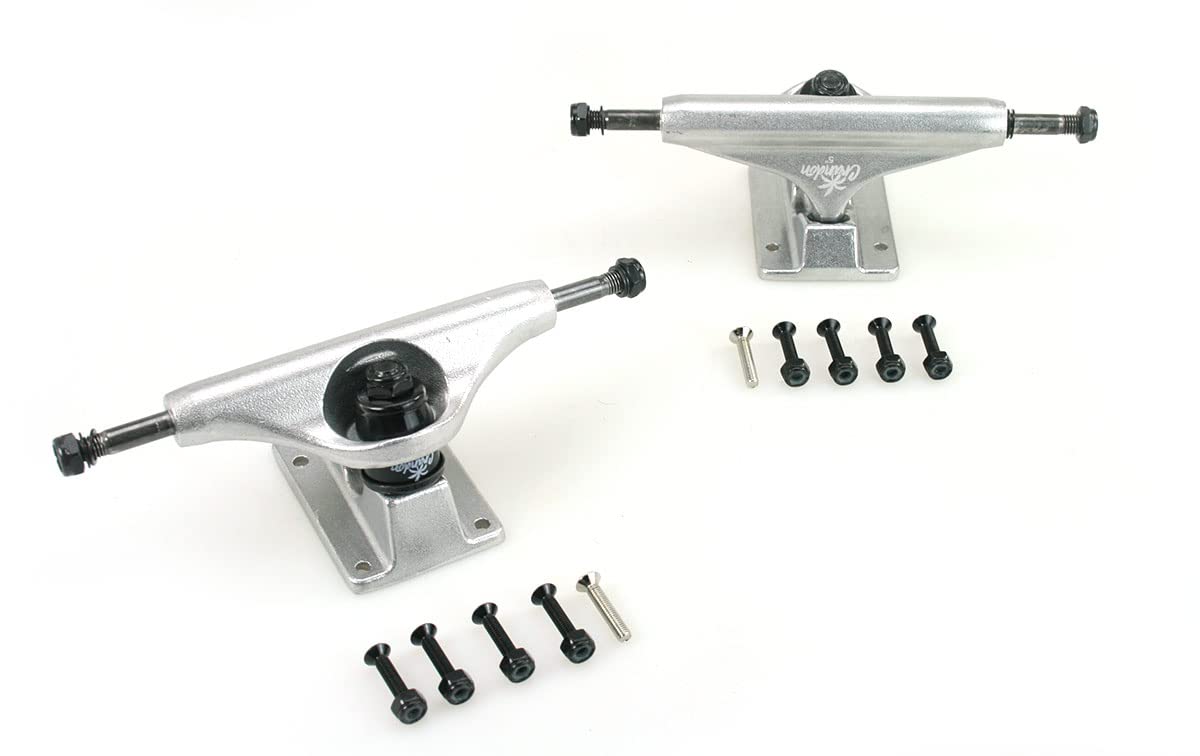 SKCFLORIDA-5,25-Raw Incluye 2 Packs Trucks Eje 5'25 Pulgadas (Longitud 20,5 cm) - Valido Principiantes y Profesionales y Todos los Skateboard del Mercado (5'25)