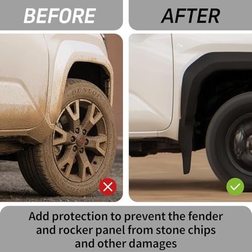 Image of Mud Flaps Splash Guards for Toyota 4Runner 2025 2026, Durable TPE Mud Guards, Extended and Widened Design, Protects Against Mud, Rocks, and Debris(4PCS)