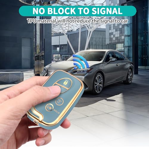 Image of MILD EAST for Lexus Key Fob Cover with Keychain | Compatible with 2009-2015 Lexus RX350 RX450 GX460 LX570 CT200h ES350 GS300 GS430 GS450h GS460 IS250 IS350 LS460,TPU