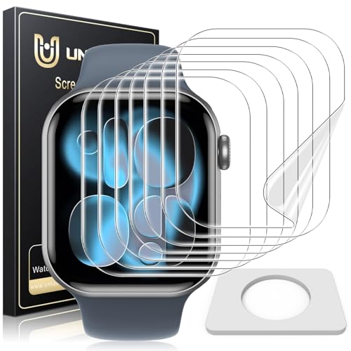 UniqueMe pour Apple Watch Series 11 46 mm Protection d'écran - 8 pièces Film de Protection pour iWatch 46 mm, TPU flexible, Sans Bulles, Film Protecteur...