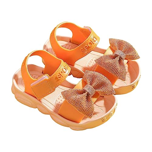 2025 Toddler Kids Infant Girls Soild Bowknot Princress Shoes Soft Sole Non Slip First Walkers Prewalker Beach Shoes