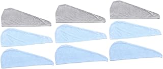 Beavorty Toalha De Cabelo De Microfibra 9 Peças Toalhas De Microfibra Para O Corpo Toalha De Microfibra Toalhas De Spa Turbante De Cabelo Toalha De Cabelo Absorvente Turbante
