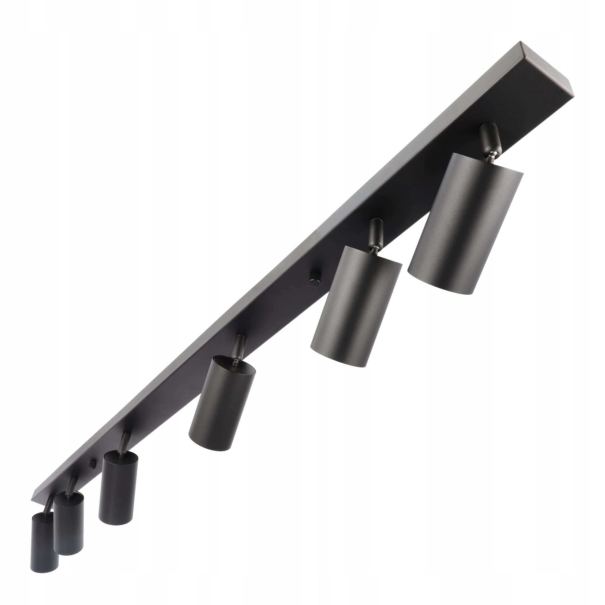EDO Focos de Techo GU10 con 6 Focos MALGA Negro Orientable, Lampara de Techo Interior Ajustables y Giratorios Moderno, Plafón para Salon, Dormitorio, Cocina, Sin Bombilla