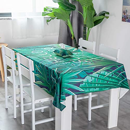 Nappe feuilles tropicaux coton lin pour protéger et embellir les tables usées - 3