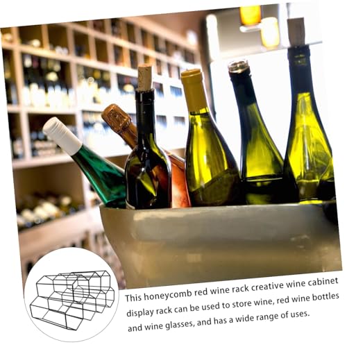 Soporte para botellas de vino 7 huecos KICHOUSE metal negro miniatura 3