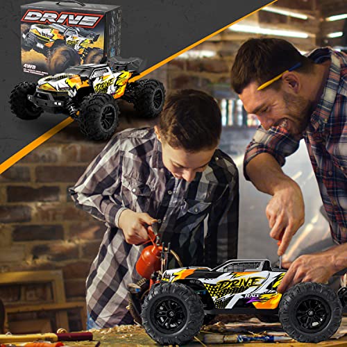 Brushless Fast Rc Cars For Adults 1:16 Max 50Mph Remote Control Car For Boys 8-12 4Wd With Two Batteries Rtr 4X4 Hobby Electric Vehicles Rc Trucks For Kids #TOP7