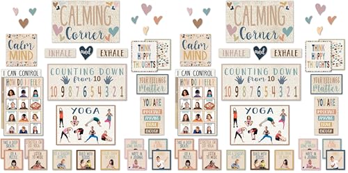 Image of Teacher Created Resources Everyone is Welcome Calming Corner Bulletin Board (TCR7118) Large (Pack of 2)