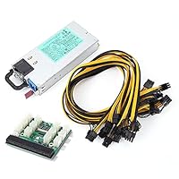 SOBW Netzteil 1200W Common Slot High Efficiency Power Supply Kit, 12x 6 Pin-Netzteil-Adapterserver-Stromversorgung Breakout-Board für GPU-Bergbau, Breakout Box
