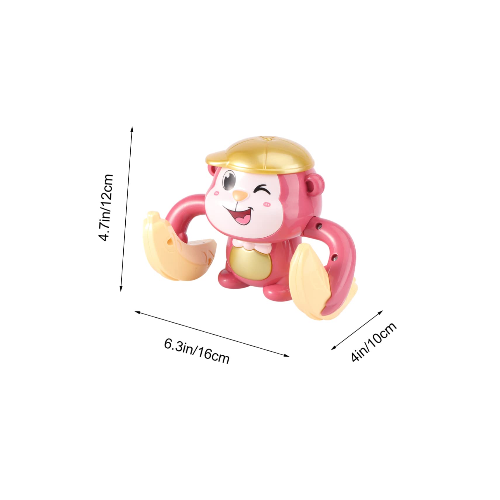 KONTONTY 1Pc Electric Tumbling Monkey for Cartoon Crawling Plaything with Interactive Sound Effects and Smooth Edges for Exploration and Gross Motor Skill