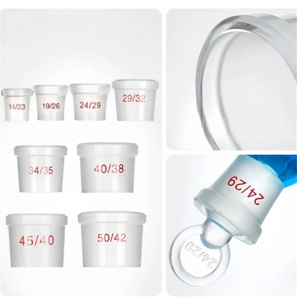 Attrezzature e forniture di laboratorio Pallone da distillazione a fondo tondo con tre colli obliqui laboratorio 10~250 ml, in vetro borosilicato a